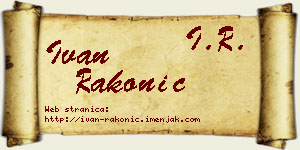 Ivan Rakonić vizit kartica